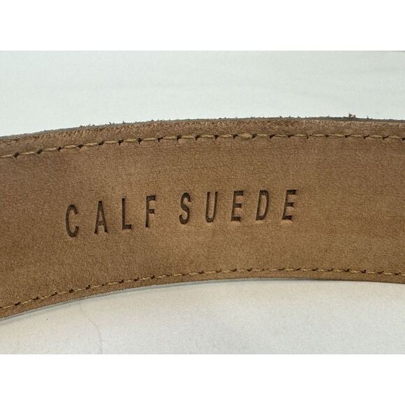 NWT PETER  MILLAR Excursionist Calf Suede Belt CHESTNUT Brown Men's Size 32 $200 - Picture 6 of 9